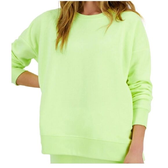 ID Ideology Women s Fleece Sweatshirt  sweater pullover Green Size Small barbell - Picture 2 of 8